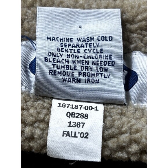 Vtg Old Navy Womens Trucker Blue Denim Jean Jacket Sherpa Lined M Y2K 2002 - Picture 9 of 10